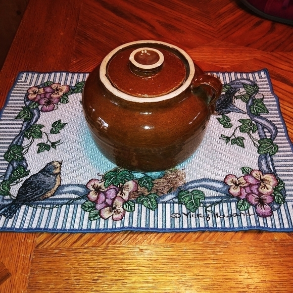 Antique Farm House Primitive Crock Bean Pot - Picture 2 of 7